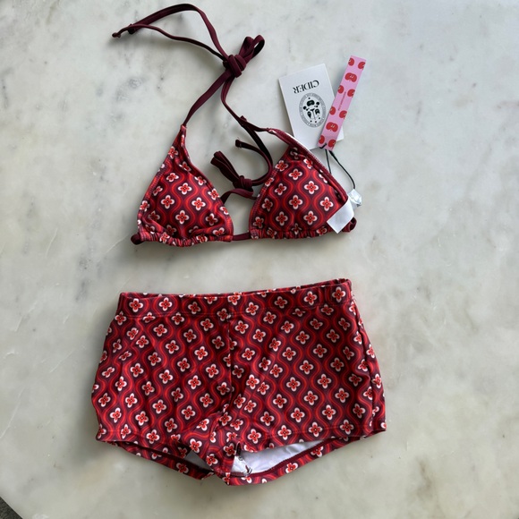 NWT - Cider Floral Short Bikini Set - Picture 2 of 5